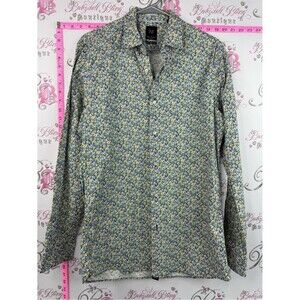 NF non fiction shirt button up Long-Sleeve Floral Button-Down Shirt in Green
